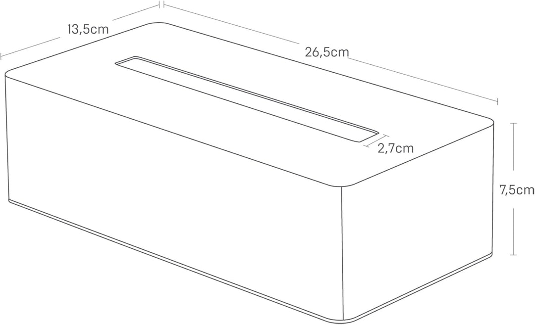 Tissue case - Tower - black Schwarz, Schwarz