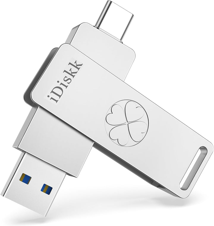 iDiskk 512GB Solid State USB Flash Drive, High Speed SSD Up to 500MB/s Fast USB-C and Gen 2 USB3.2 U