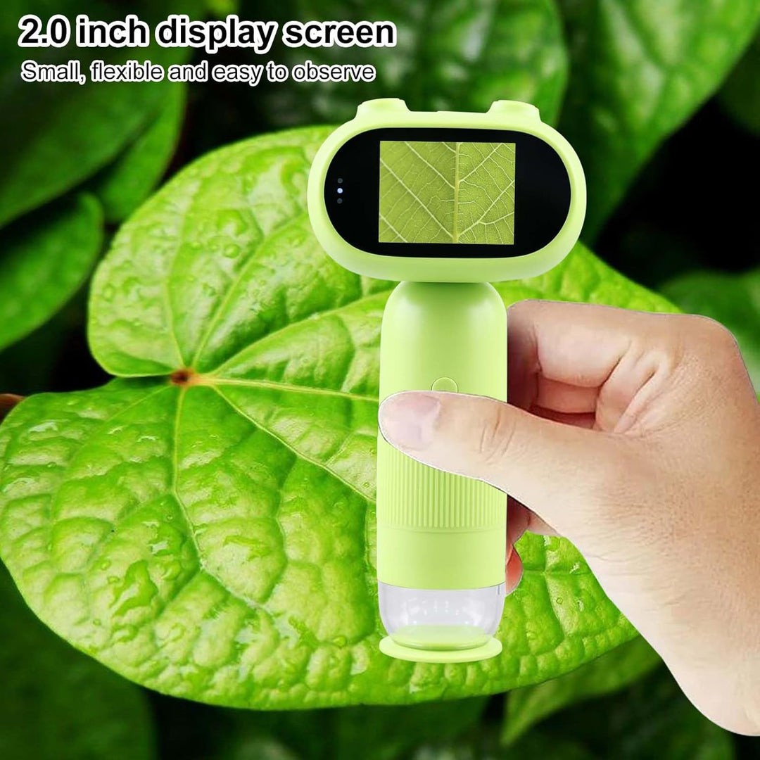 Handy-Mikroskop für Kinder, 1000X Digitales Mikroskop mit 2,0" IPS Bildschirm, Tragbares Taschenmikr