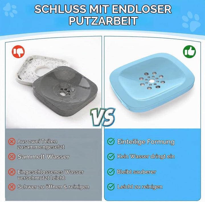 Heouvo 3L Hunde Wassernapf ohne Verschütten, Knapp 3 L (101 oz) Grosser Auslaufsicherer Hundenapf, A