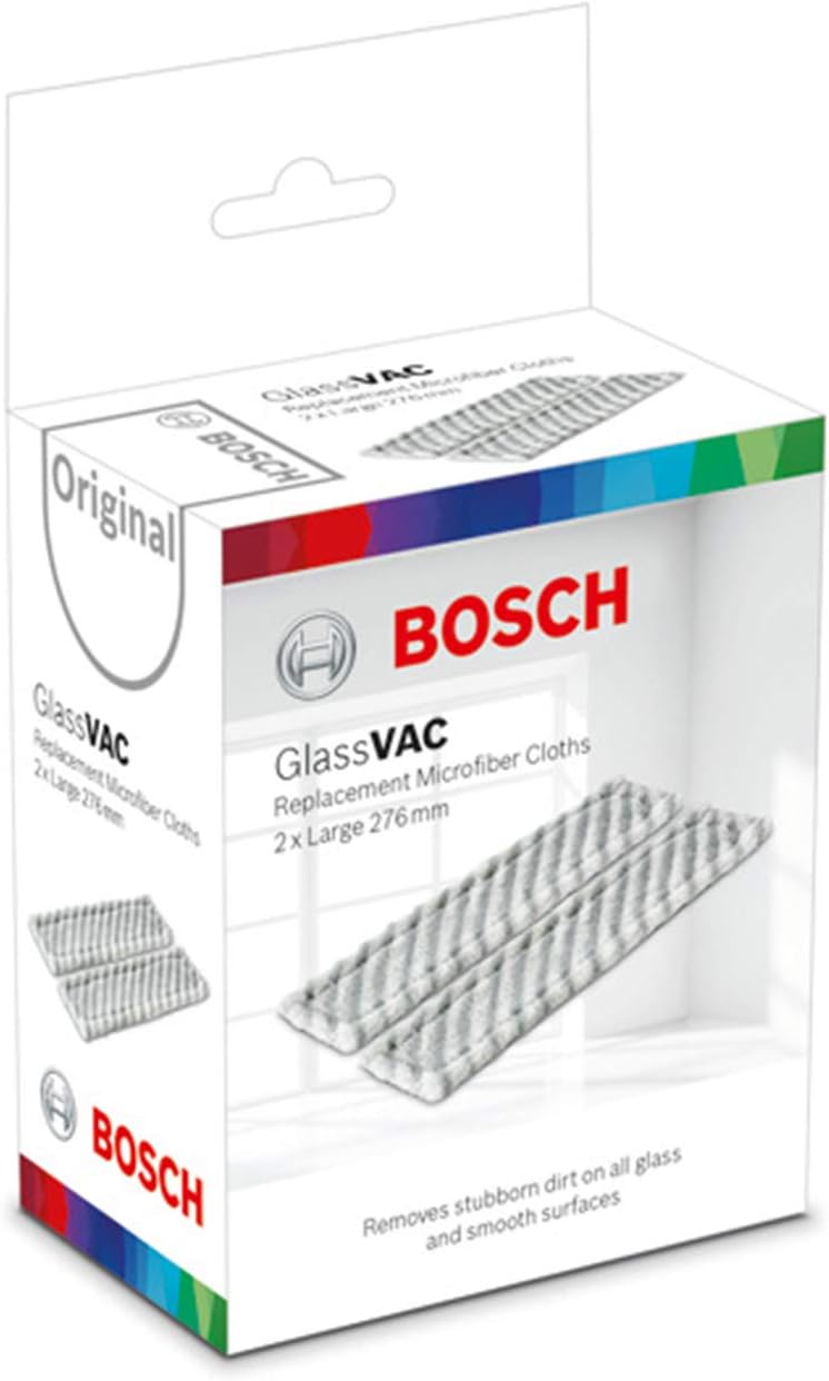 Bosch Akku Fenstersauger GlassVAC (für Fenster, Spiegel und Dusche, Laufzeit: ca. 35 Fenster, im Kar