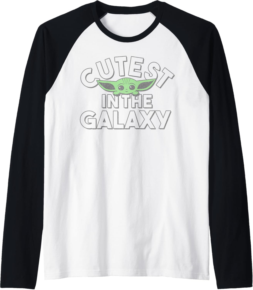 Star Wars Mandalorian The Child Colored Cutest Text Raglan