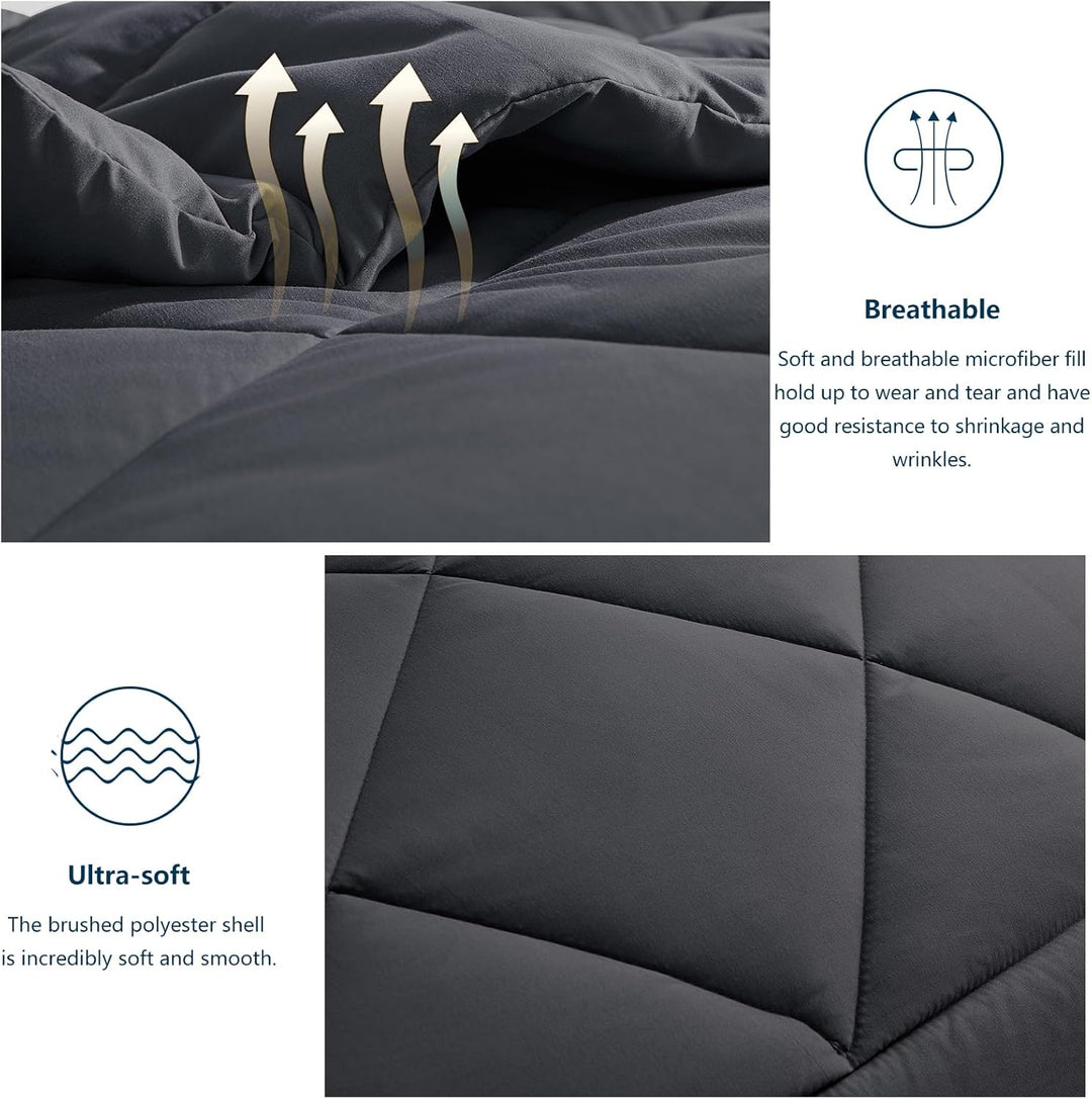 WAVVE Bettdecke 135x200 cm Ganzjahresdecke 4 Jahreszeiten, Steppdecke 300gsm Mikrofaser 135x200cm, S