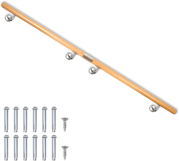 Buche Holz Handlauf Treppengeländer Geländer für Treppe Treppe Wandhandlauf Wand Treppe seitliche Mo