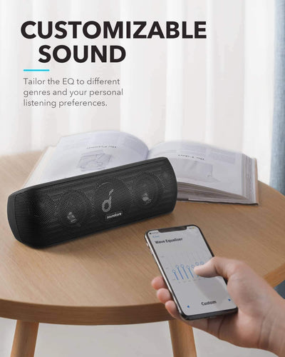 Soundcore Motion+ Bluetooth Lautsprecher mit Hi-Res 30W Audio, Intensiver Bass, Kabelloser HiFi Laut