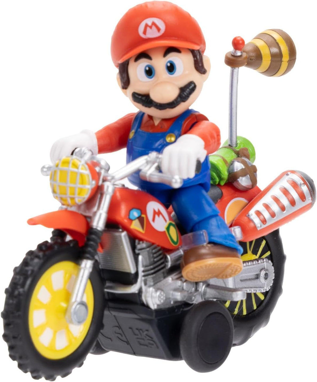 „Super Mario Galaxy“-Film: Mario mit Motorrad – 2,5" / 6,35 cm grosse Actionfigur, offiziell lizenzi