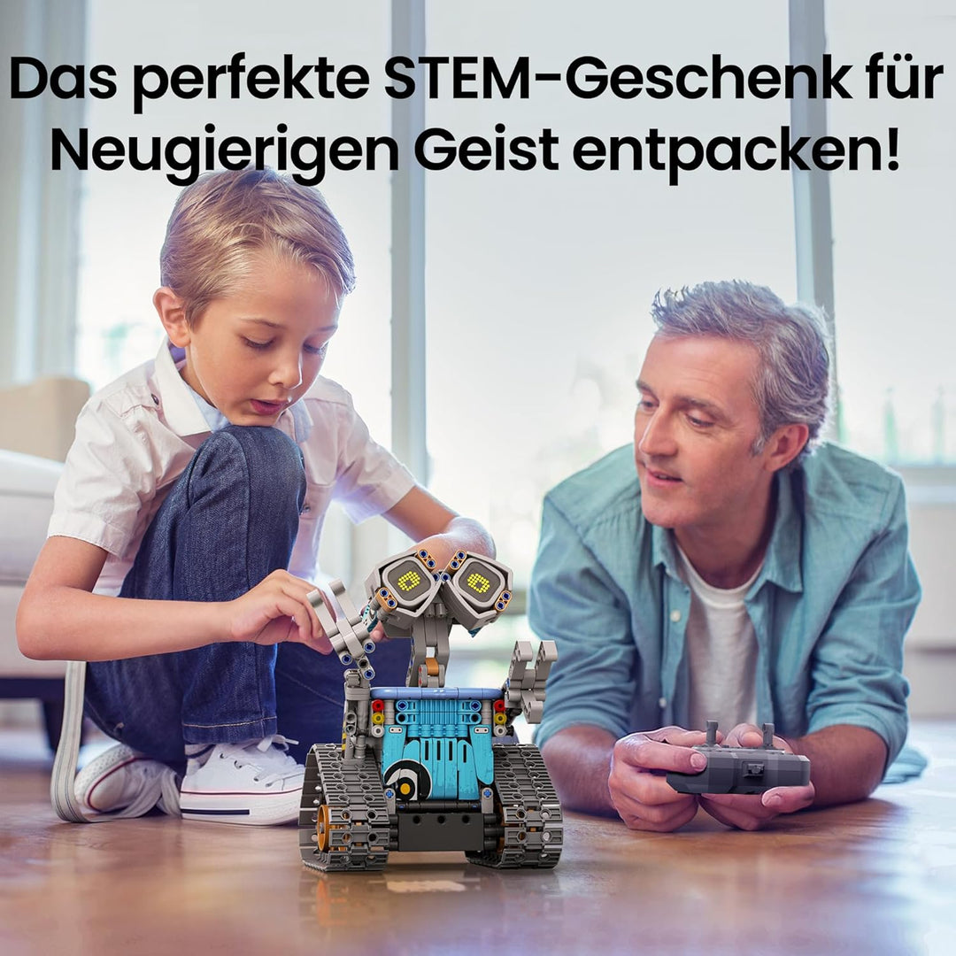 Sillbird 5-in-1-Technik Roboter Kinder für Jungen, Programmierbares Bauspielzeug mit App-Fernsteueru