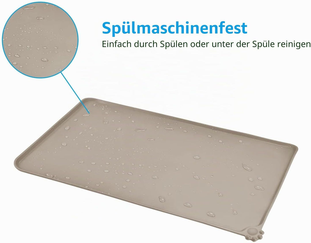 AUDWUD Silikon wasserdicht Hund und Katze Haustier Fütterung Matte,Anti-Rutsch-Tiernapf Matte,Hausti