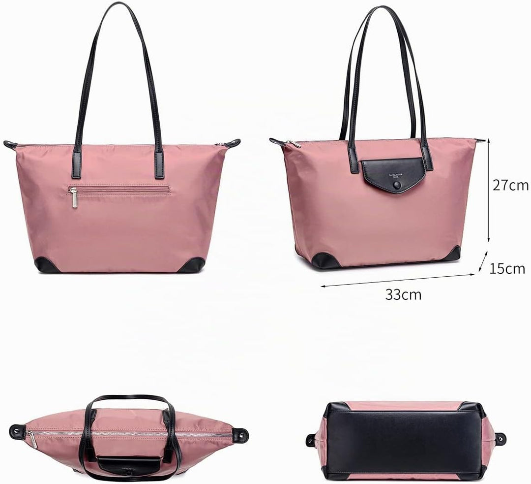 David Jones - Damen Tote Shopper Nylon wasserdichte Handtasche - Tragetasche Schultertasche - Shoppi
