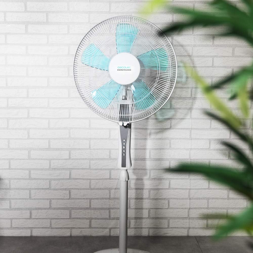 Cecotec Standventilator EnergySilence 530 Power Connected Weiss. 50 W, 5 Klingen mit 40 cm Durchmess