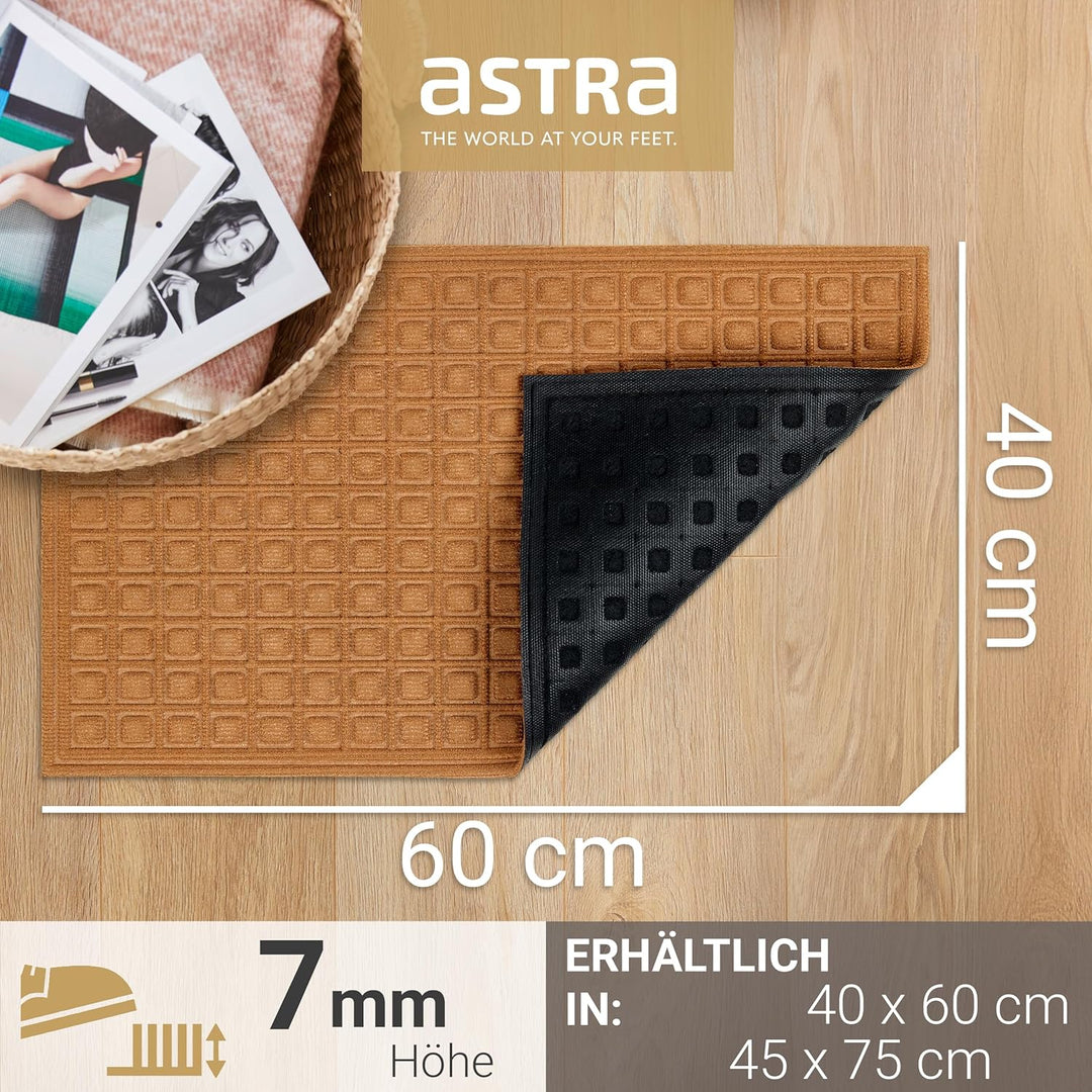 Astra Fussmatte aussen rutschfest - Schmutzfangmatte wetterfest - Outdoor Türmatte schmutzabweisend