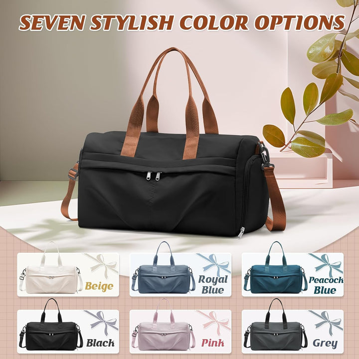 HYC00 Sport Duffel Bag Damen Sporttasche mit Schuhfach Reisetasche Damen Weekender Travel Bag Handge