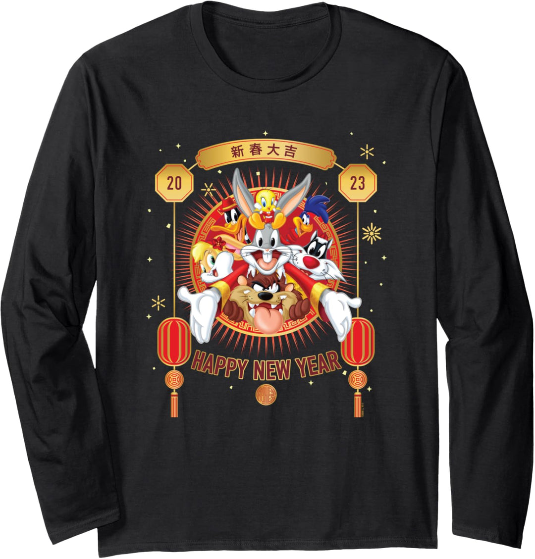 Looney Tunes Bugs Bunny Group 2023 New Year Langarmshirt