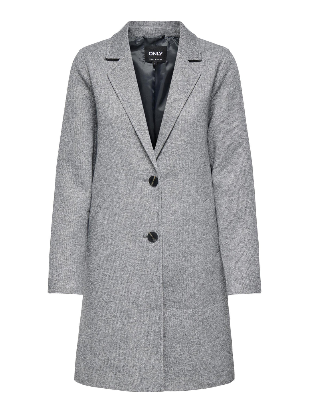 ONLY Damen Onlcarrie Bonded Coat OTW Noos Mantel M Light Grey Melange, M Light Grey Melange