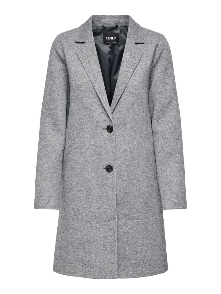 ONLY Damen Onlcarrie Bonded Coat OTW Noos Mantel M Light Grey Melange, M Light Grey Melange