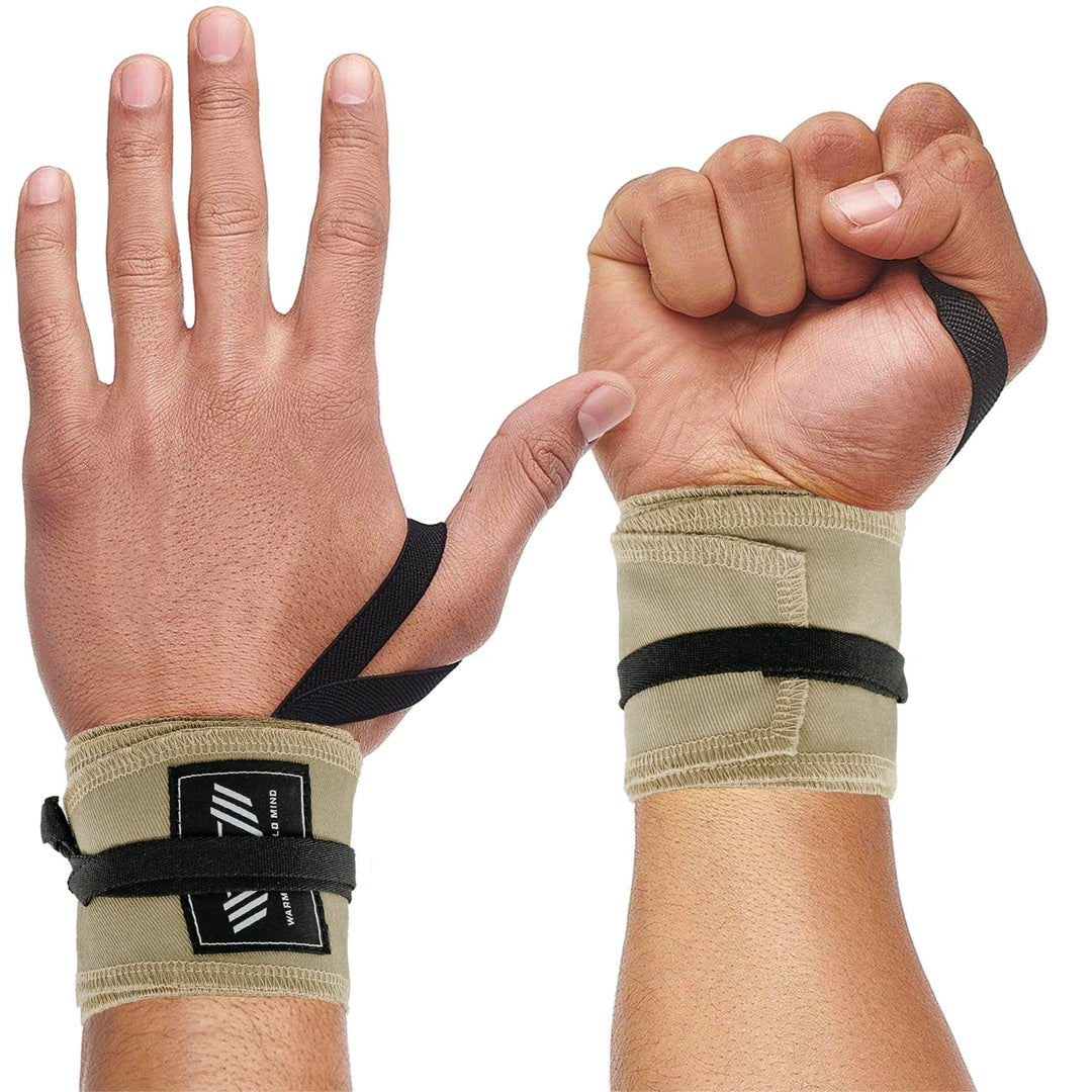 WARM BODY COLD MIND Premium Wrist Wraps für Gewichtheben, Handgelenkstütze für Fitness, Weightliftin