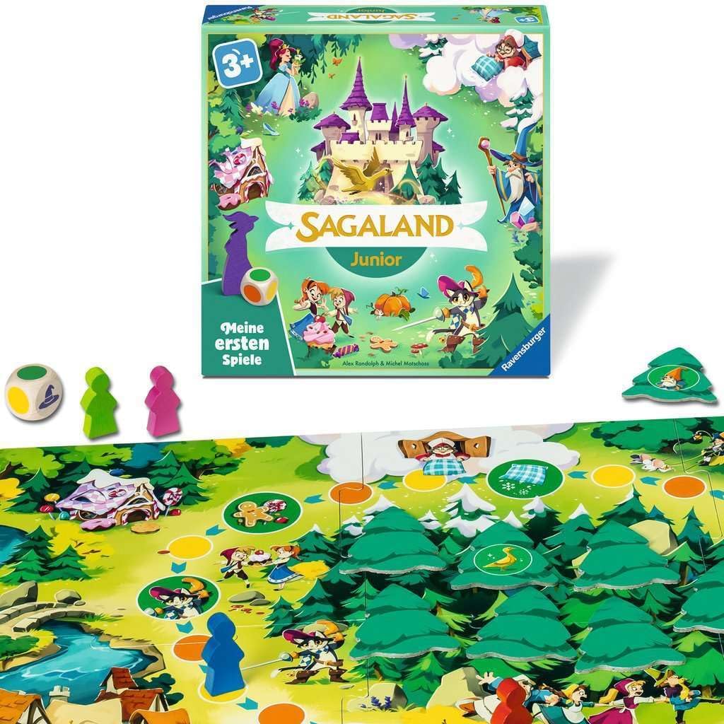 Ravensburger 12010007 Sagaland Junior - Meine ersten Spiele: Kinderspiel, Spiele 3 ab 3 Jahren, für