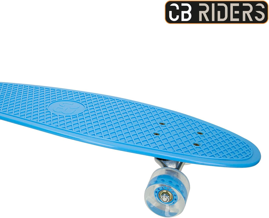 COLORBABY CB Riders, Skateboard, Blau, 71 x 20 cm, Achse aus Aluminium, für Kinder, Board mit 4 PU-R