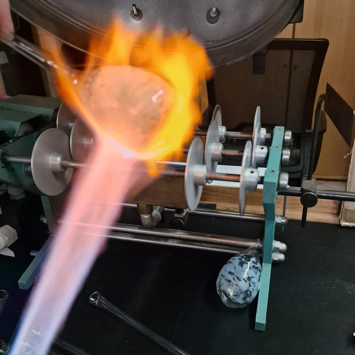 Lauschaer Glas Ostereier aus Glas mit Granulat verschiedene Grössen und Sets mundgeblasen handgeform