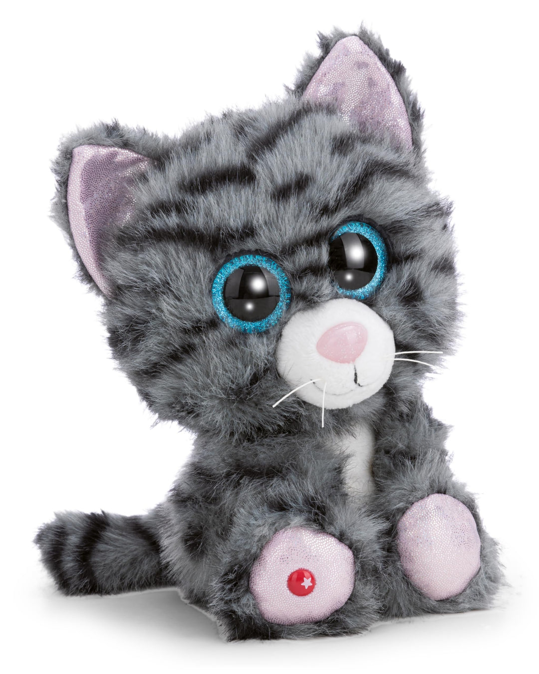 Kuscheltier GLUBSCHIS Katze getigert Nomelia 25cm - grau - Stofftier aus weichem Plüsch, niedliches