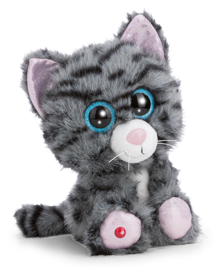Kuscheltier GLUBSCHIS Katze getigert Nomelia 25cm - grau - Stofftier aus weichem Plüsch, niedliches