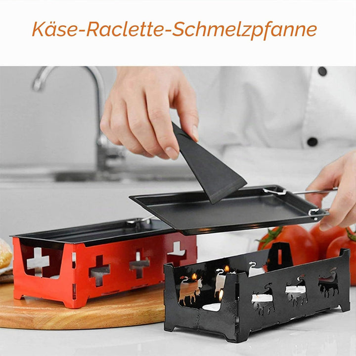 RoseFlower Mini-Raclette-Grill Einzelset für 1-2 Personen, Antihaft-Käse Raclette Rotaster Ofen Mit
