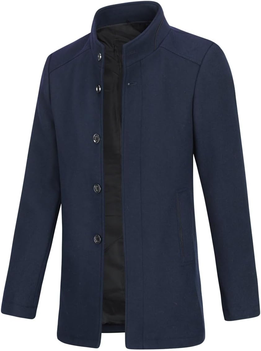 YOUTHUP Herren Wolle Mantel mit Steppweste Regular Fit Winter Wollmantel Outdoor Business Übergangsm