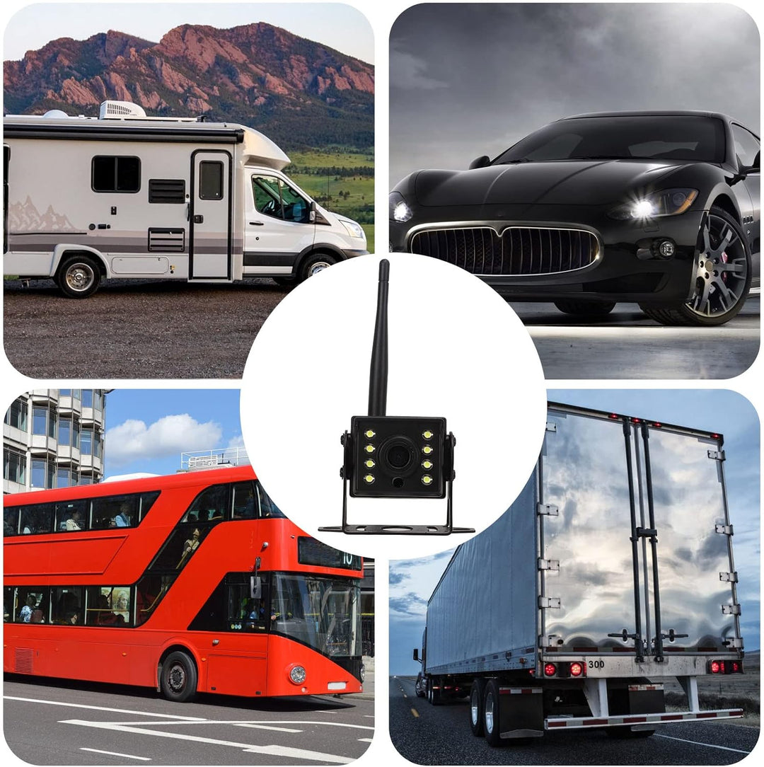 Drahtlose RüCkfahrkamera, WiFi 12 V Bis 24 V Drahtlose RüCkfahrkamera wasserdichte HD-IR-Nachtsicht-