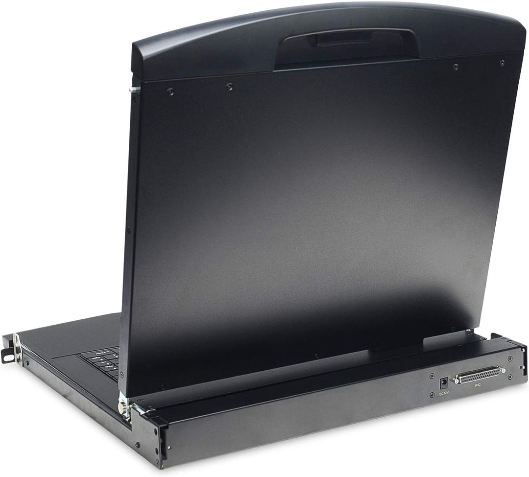 DIGITUS 19" KVM Konsole mit 19" TFT Display (16:9), DE-Tastatur-Layout, KVM Switch mit 8 VGA Ports,