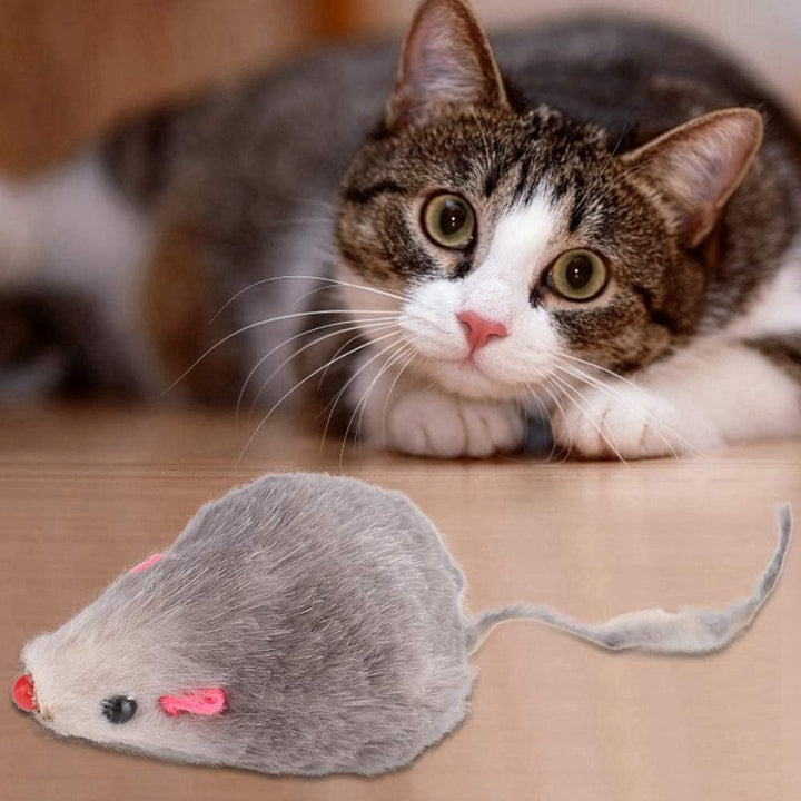 JTLB Katzenspielzeug-Maus, Spielzeug, 12 Mäuse aus Kaninchenfell, 14 X 10 X 4, 12 Stück, Haustier-Ka