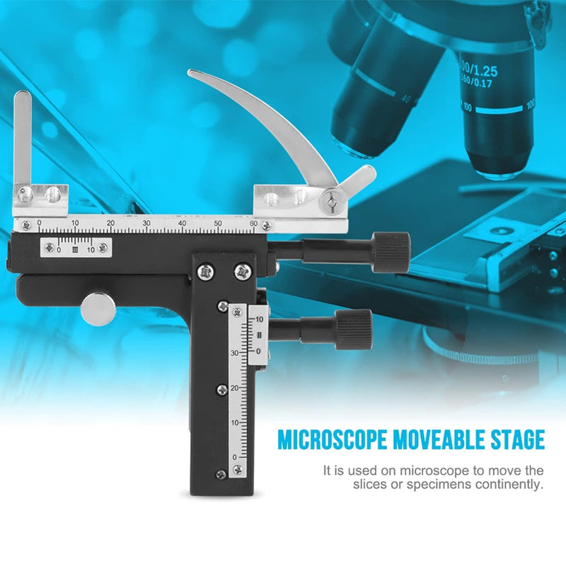 Beweglicher Mikroskoptisch ， Professioneller mechanischer beweglicher XY-Messschieber mit Skala für