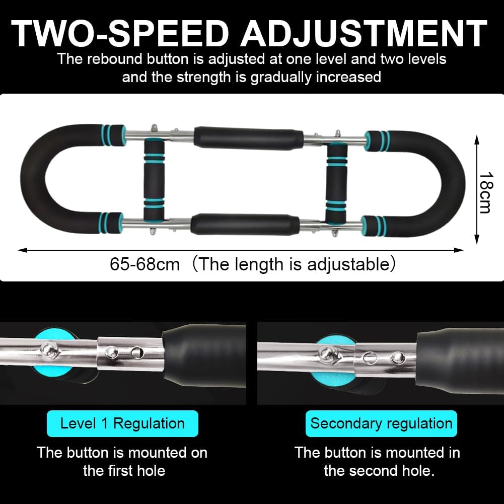 Twister Armtrainer für Männer, 40-100lb Verstellbare Power Twister Bar Brust-Expander, Tragbarer Bru