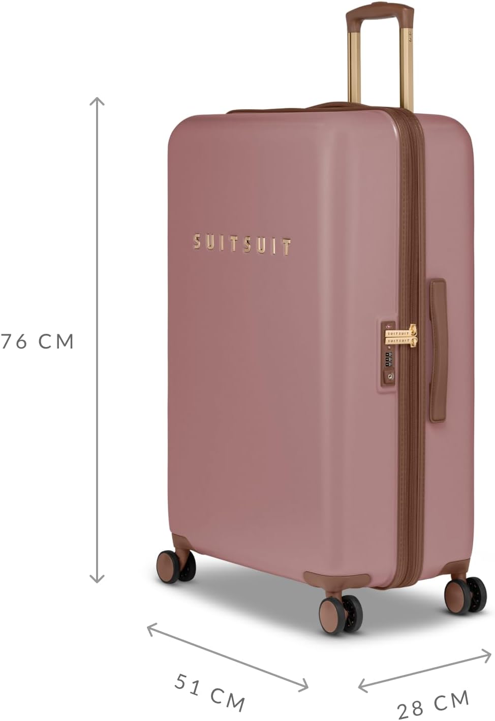 SUITSUIT Fab Seventies – Kofferset 2-teilig – Handgepäck-Koffer 55 cm – Check-in Koffer 76 cm – TSA-