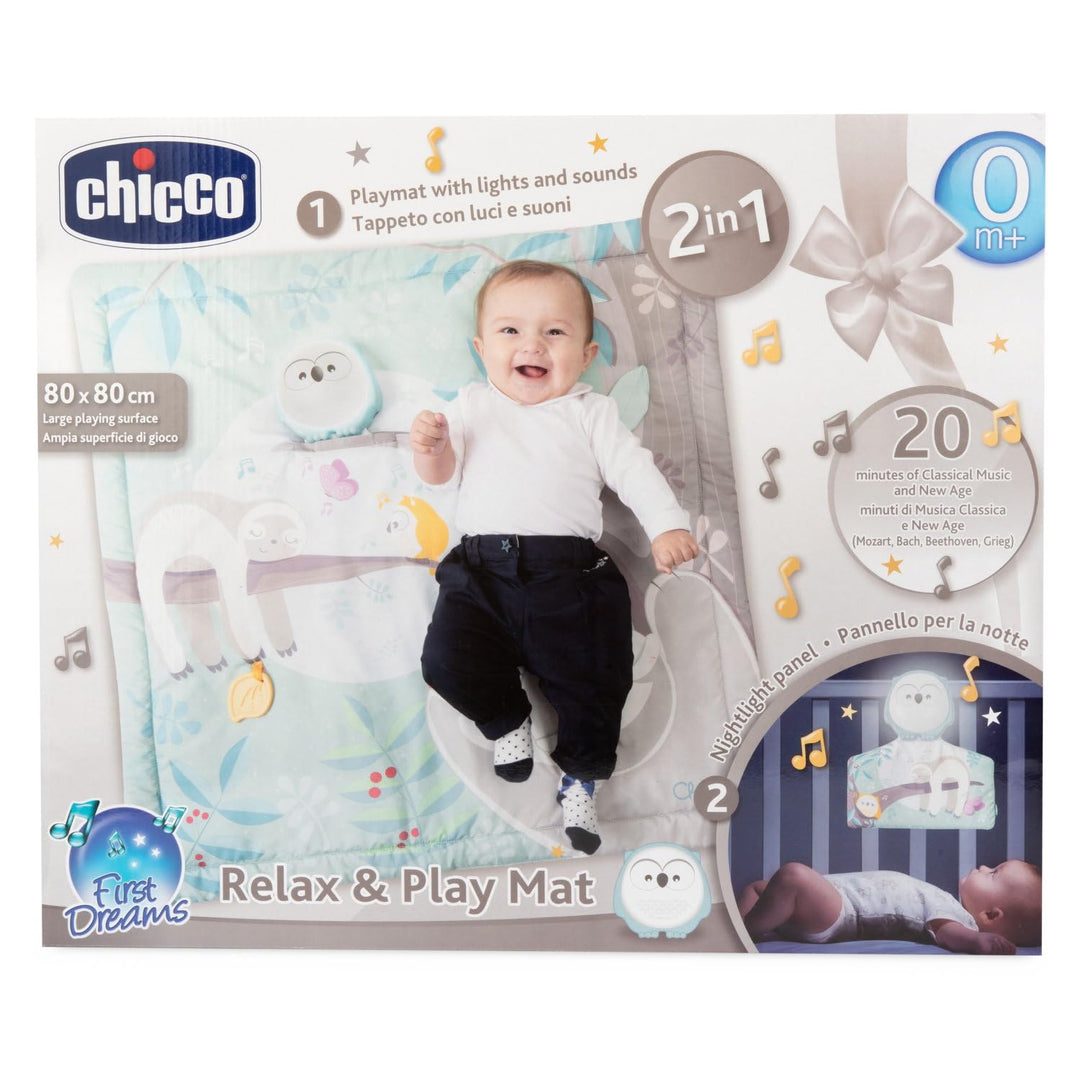 Chicco, Spielmatte 2in1, Elektronisches Paneel, Lichter, Geräusche und Klassische Musik, Tag- und Na