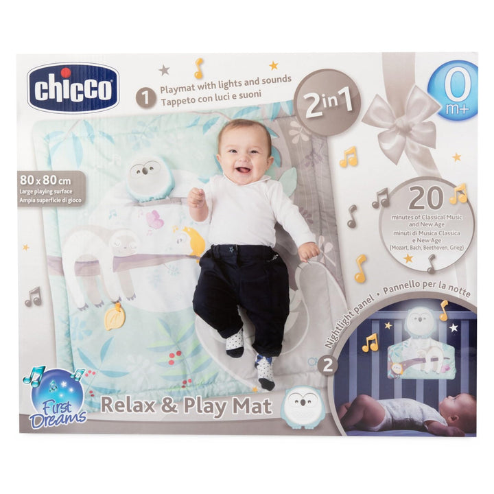 Chicco, Spielmatte 2in1, Elektronisches Paneel, Lichter, Geräusche und Klassische Musik, Tag- und Na