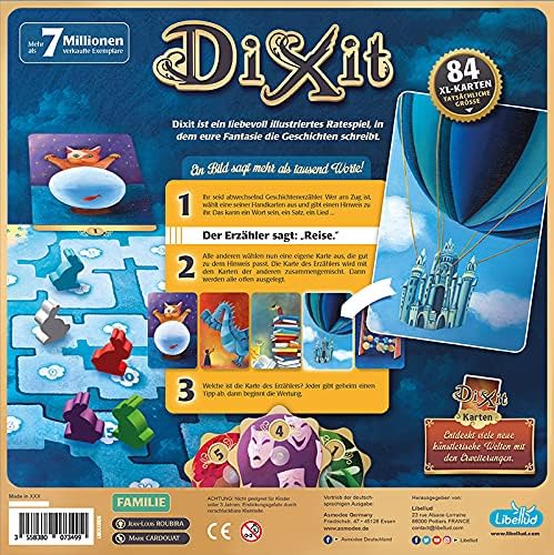 Asmodee, Dixit, DE-Version, Grundspiel, EIN Bild SAGT mehr als tausend Worte, Kreatives Familienspie