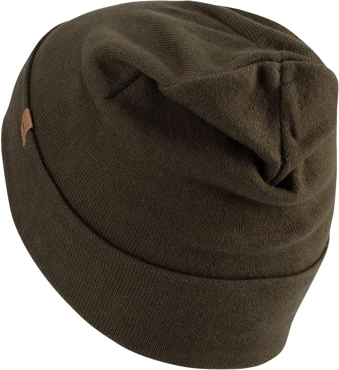 camel active Damen Strickmütze aus reiner Baumwolle Einheitsgrösse Dunkel khaki, Einheitsgrösse Dunk