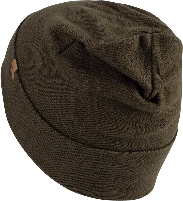 camel active Damen Strickmütze aus reiner Baumwolle Einheitsgrösse Dunkel khaki, Einheitsgrösse Dunk