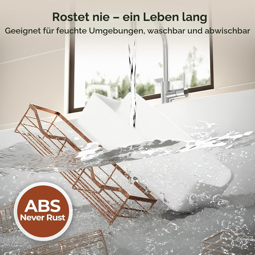 Orimade Duschablage ohne Bohren-Duschregal 4 Stück,Shampoo Halterung für Dusche Grosse Kapazität,Bad
