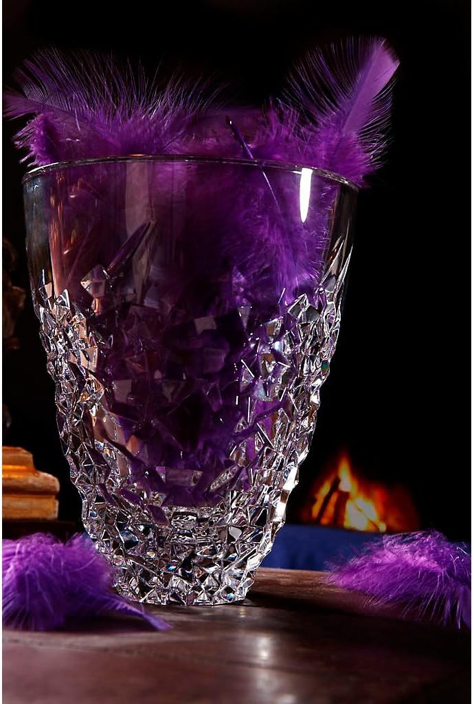 Bouquet Vase Blumenvase Katarina Gold Transparent Rund 22 cm Bleikristall Tischvase Tischdeko Hochze