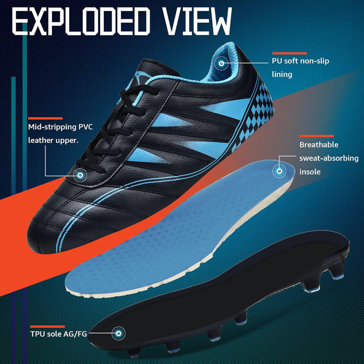 ASHION Jungen Fussballschuh Kinder Fussballschuhe Footballschuhe Outdoor Athletic Soccer Schuhe 39 E
