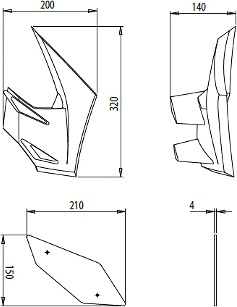 Puig 20284V Downforce Naked Spoiler Grun