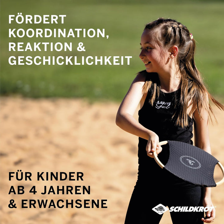 Schildkröt Ogo Sport Bamboo Set I 2 Ogo Scheiben aus FSC Bambus mit elastischem Netz und Wuschelball
