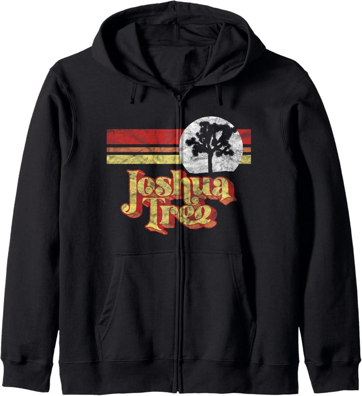 Joshua Tree Vintage Distressed Eighties Vibe Graphic Kapuzenjacke