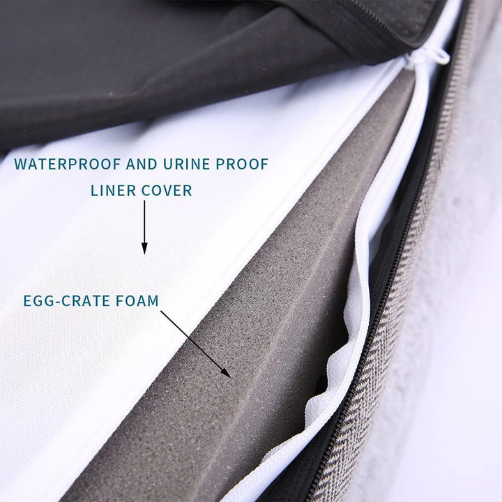 Orthopädisches Hundebett für grosse Hunde und mittelgrosse Hunde, Hundesofa mit wasserdichtem Futter