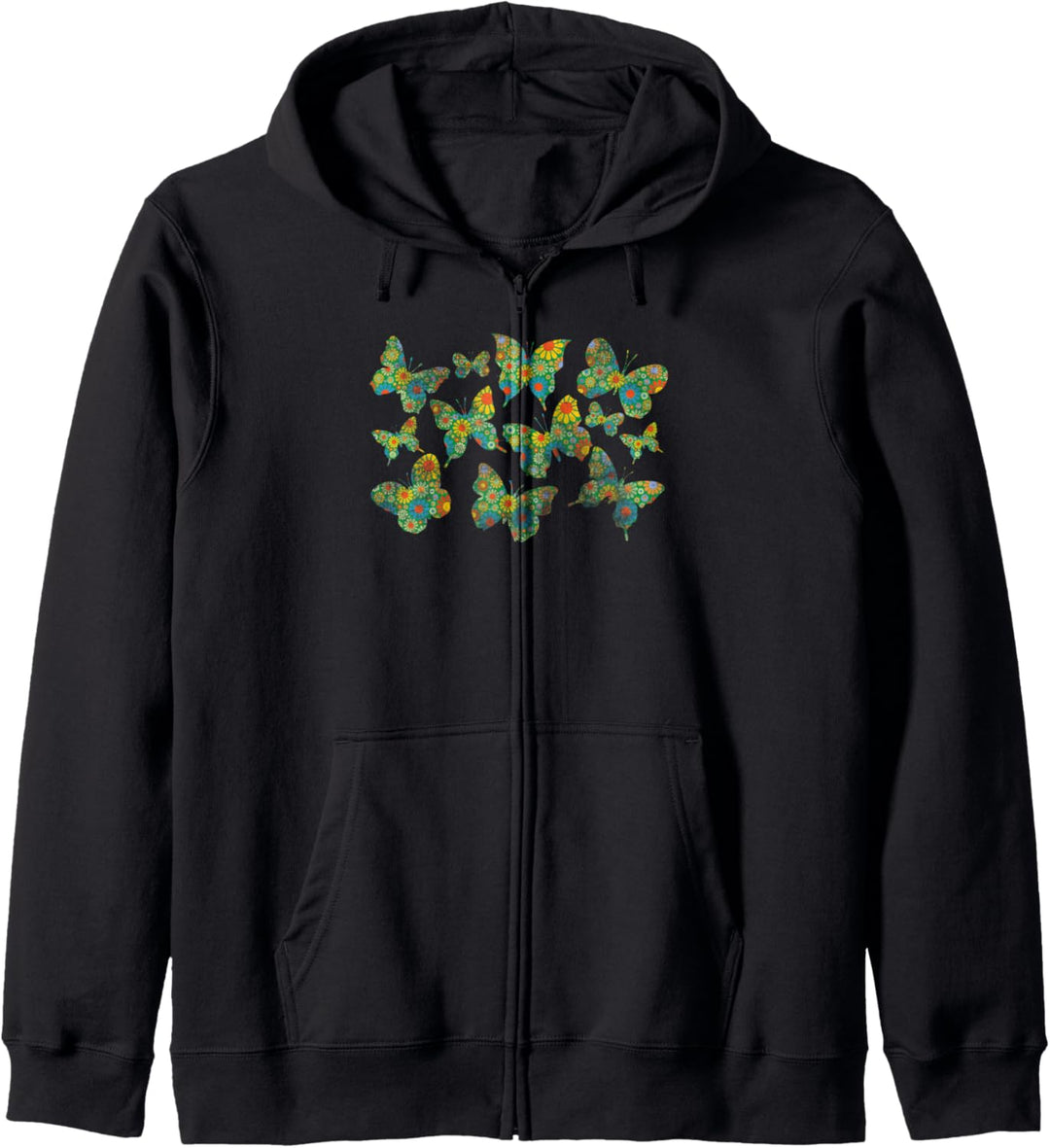 Niedliche Blumen Schmetterlinge Kapuzenjacke