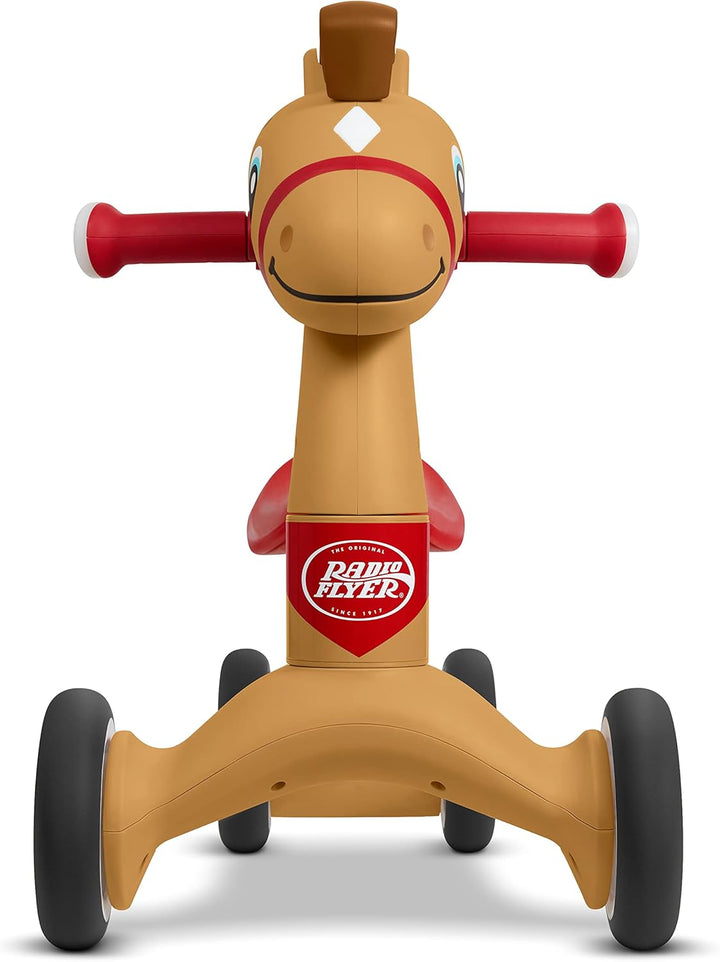 Radio Flyer Lil' Racers: Percy das Pony, Reitspielzeug für Kleinkinder von 1 bis 3 Jahren Braun, Bra