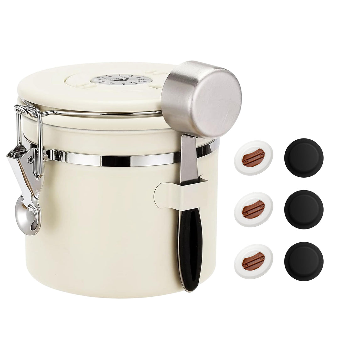 ShanSon Kaffeedose, luftdicht, Edelstahl, Kaffeebohnen-Aufbewahrungsbehälter mit Schaufel, Kaffeedos