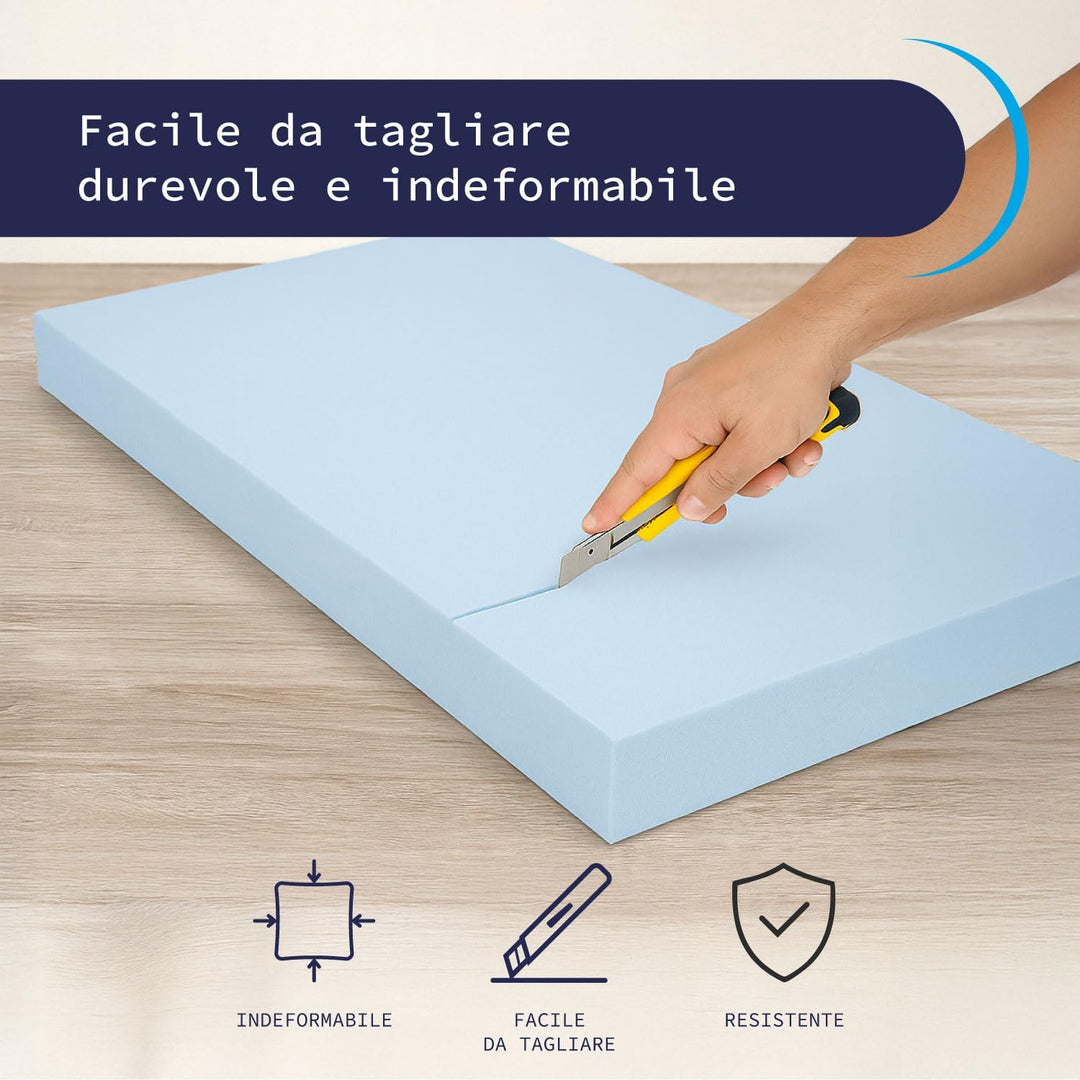 Cortassa Schaumstoff Dichte T35 Hellblau 200 x 100 5 cm Beige, Beige