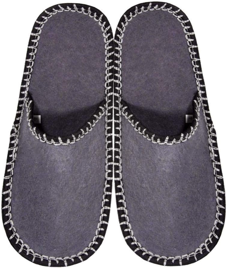 Weihnachten Filz Gästehausschuhe 6er Set Filzpantoffeln mit Antirutsch Sohle Unisex Grösse 38/44 Pas